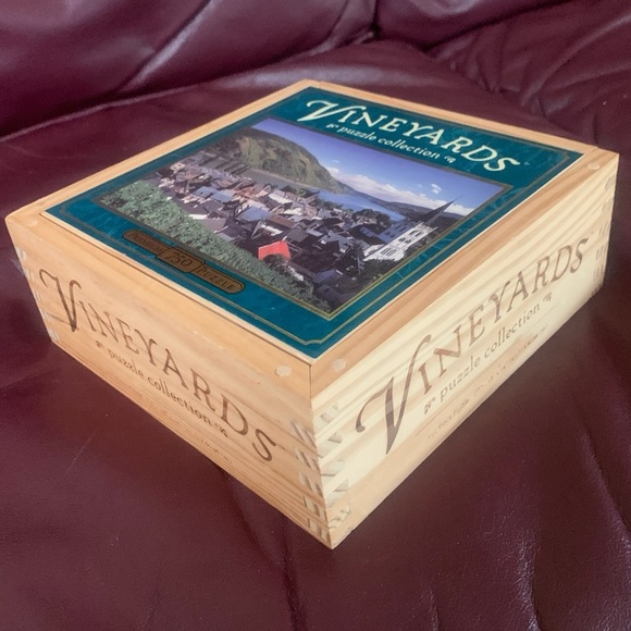 Hasbro Vineyard Premium Puzzle in Wooden Box w/Sliding Cover ~ Puzzle Unopened - Picture 2 of 9